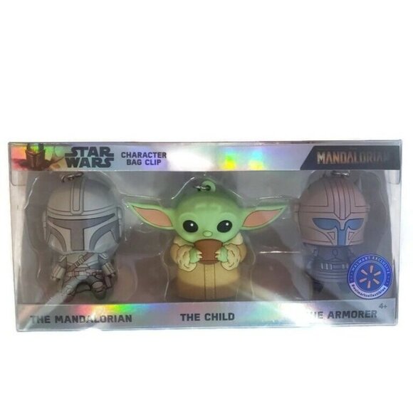 Disney Other - Disney Star Wars Character Bag Clip Set MANDALORIAN THE CHILD THE ARMORER Age 4+